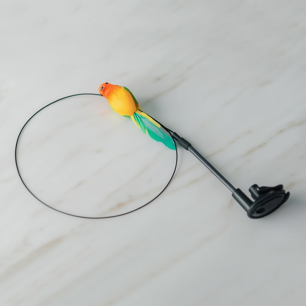 Interactive Cat Toy Bird Teaser with Suction Cup