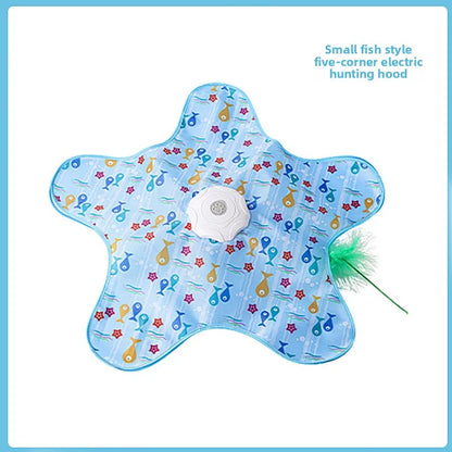 Interactive Cat Toy With Automatic Feather Teaser