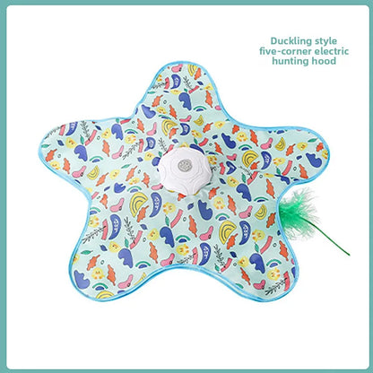 Interactive Cat Toy With Automatic Feather Teaser