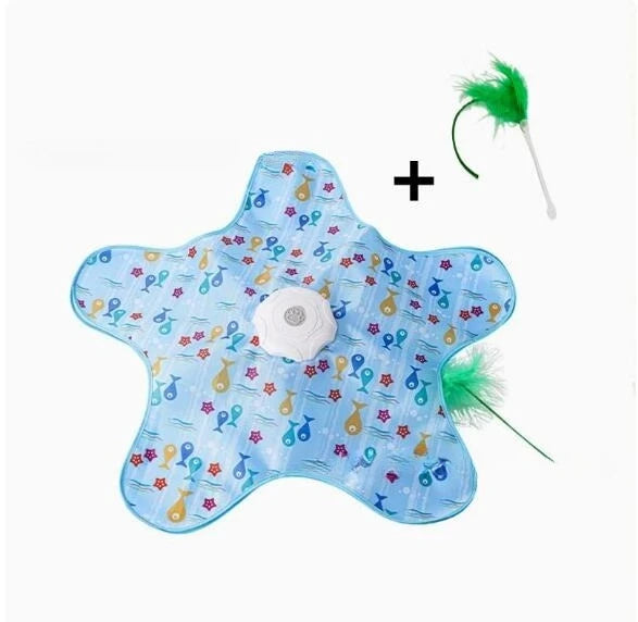 Interactive Cat Toy With Automatic Feather Teaser