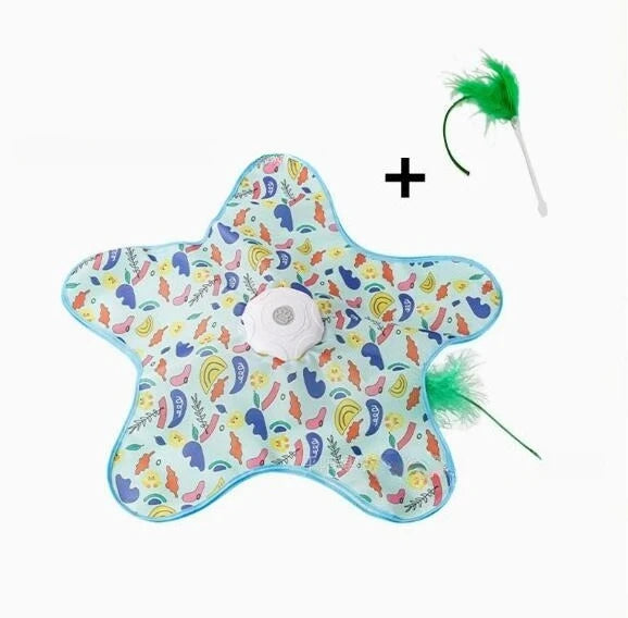 Interactive Cat Toy With Automatic Feather Teaser