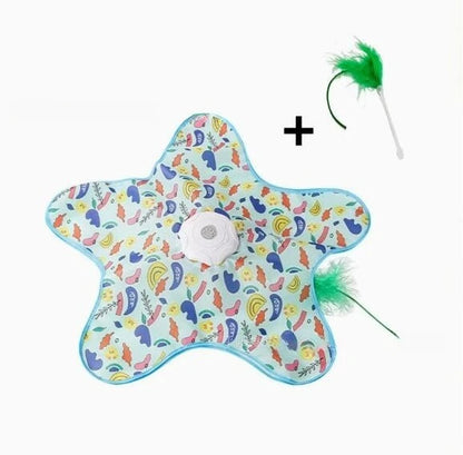 Interactive Cat Toy With Automatic Feather Teaser