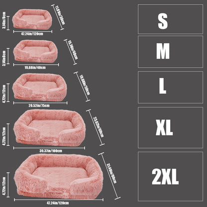 Donut shaped pet bed for anxiety relief