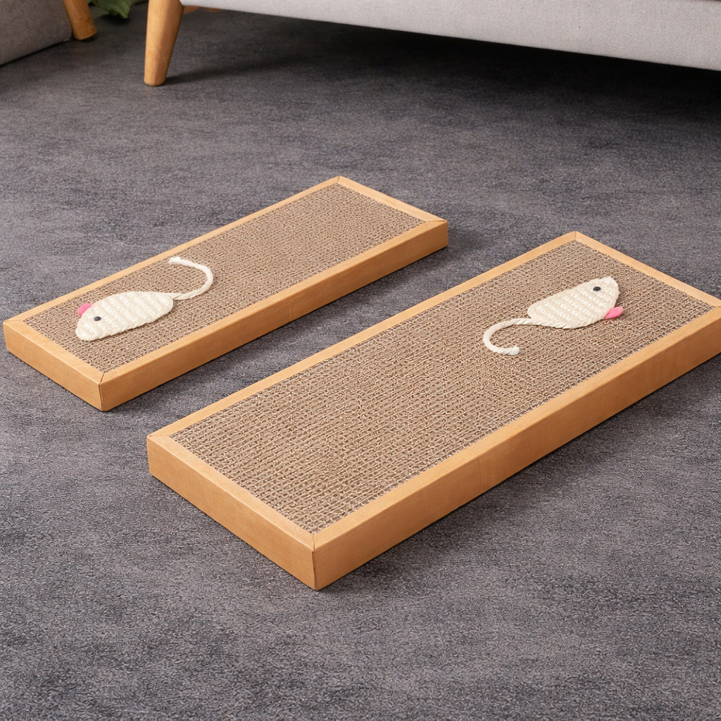 Textured cat scratch mat for natural instincts
