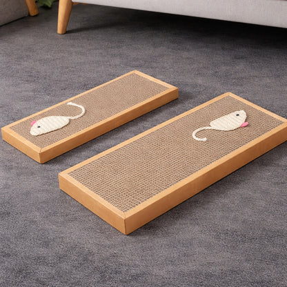 Textured cat scratch mat for natural instincts