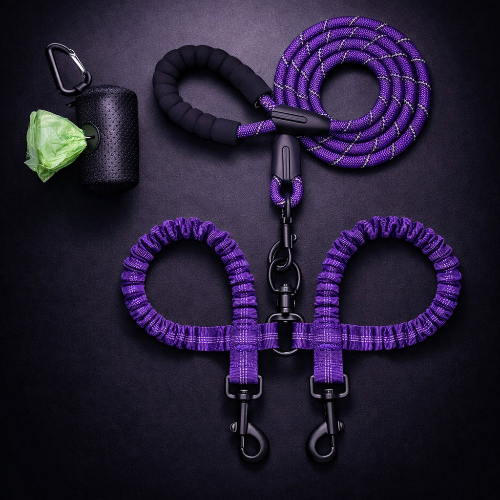 Strong double dog leash for daily use