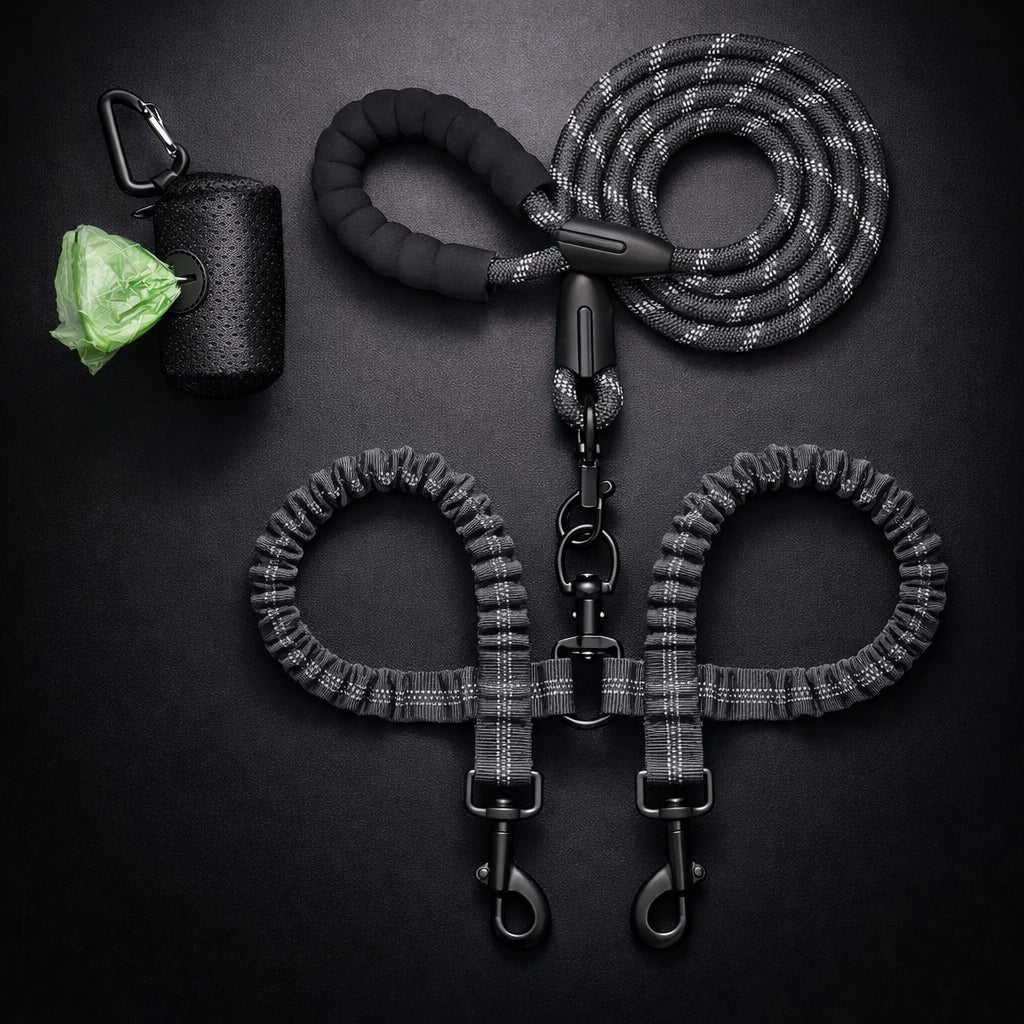 Dog leash splitter for two dogs