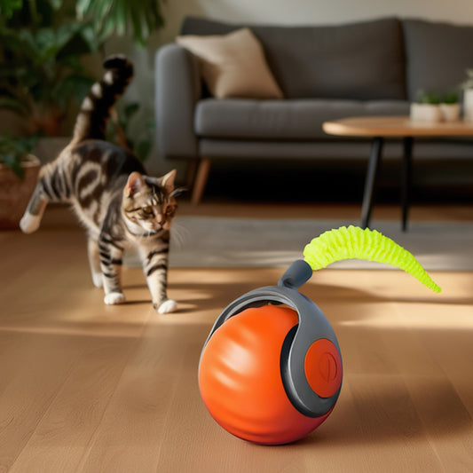 Speedy Tail 2.0 interactive cat ball toy with tail