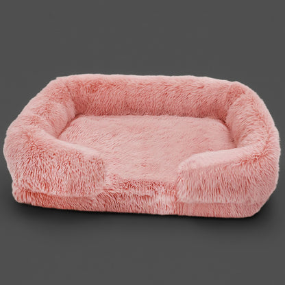 Comfortable fluffy pet bed for deep sleep